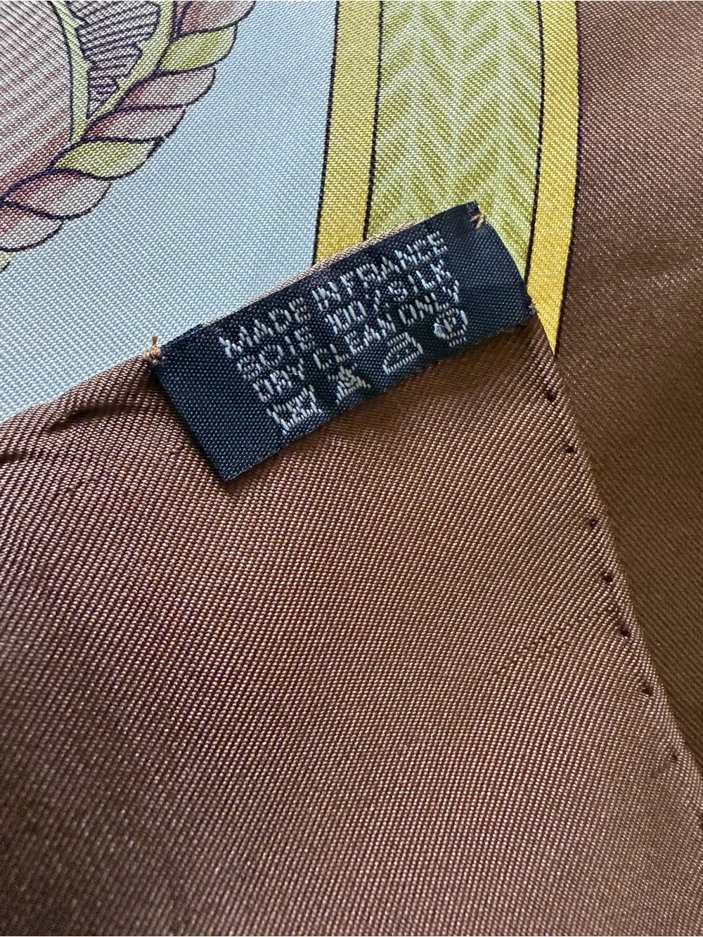 Hermès Paris Equestrian Silk Scarf in Cream, Gold and Brown - Picture 16 of 16